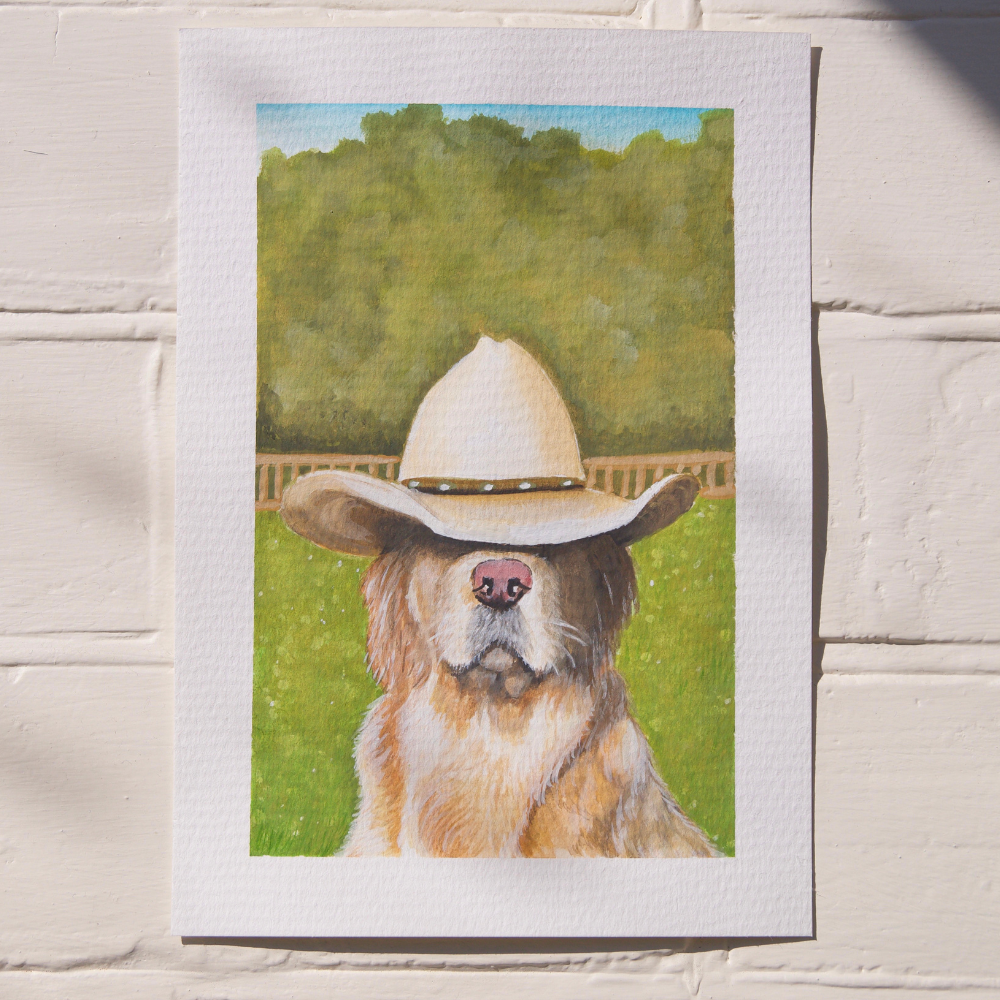 Dog In A Hat | A5 Original