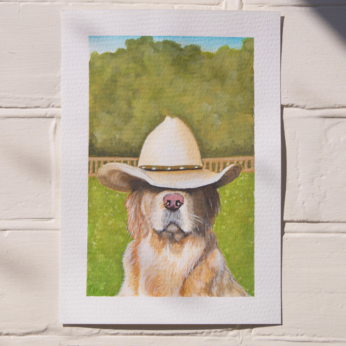 Dog In A Hat | A5 Original