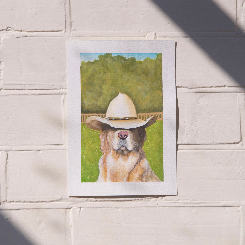 Dog In A Hat | A5 Original