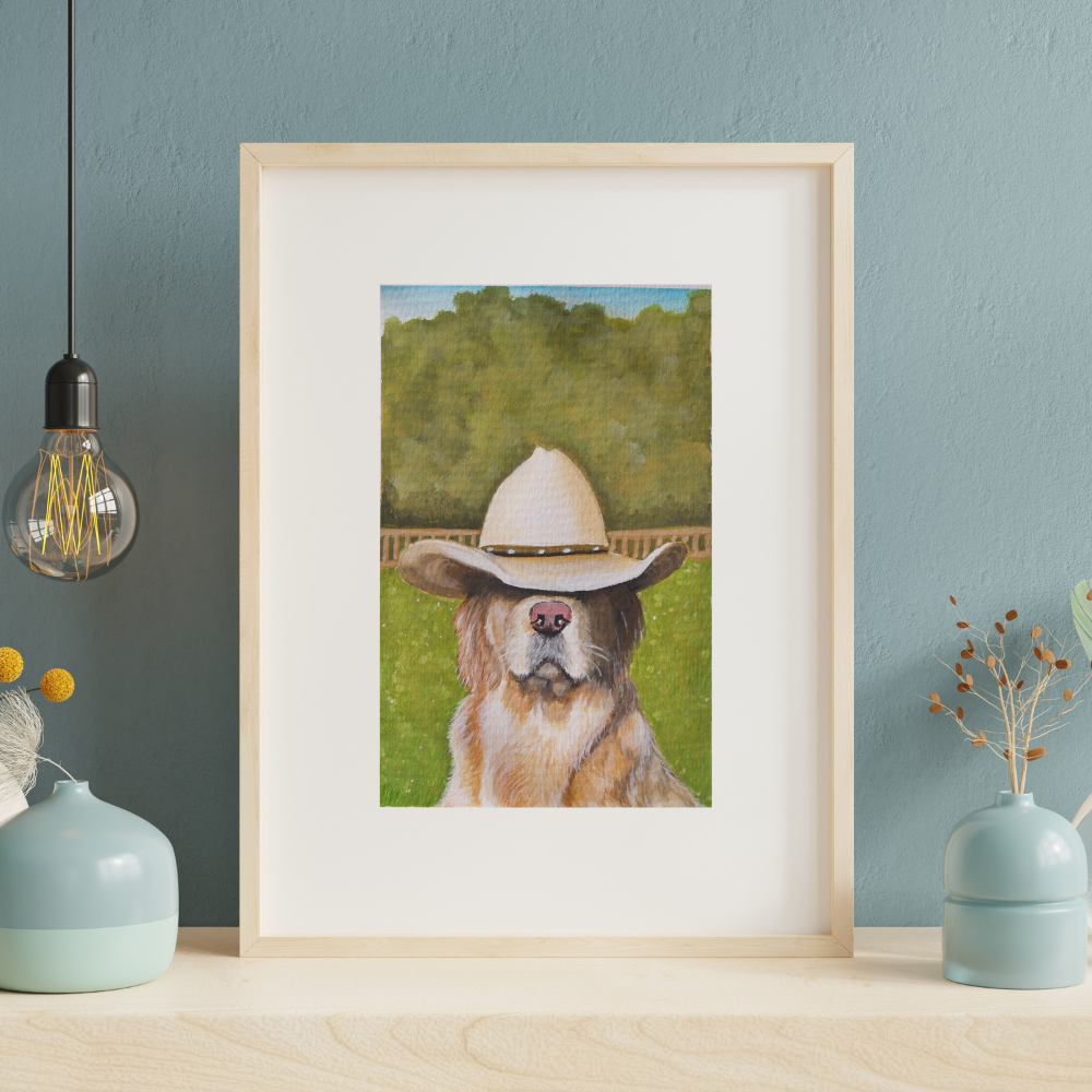 Dog In A Hat | A5 Original